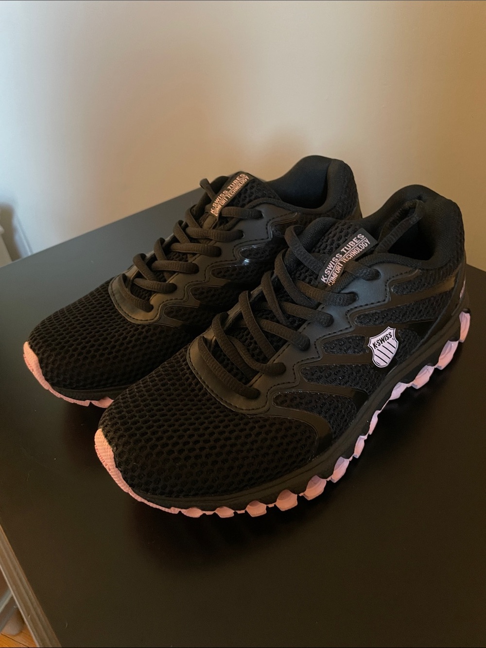 K-Swiss Women’s Black and Pink Athletic Sneakers
